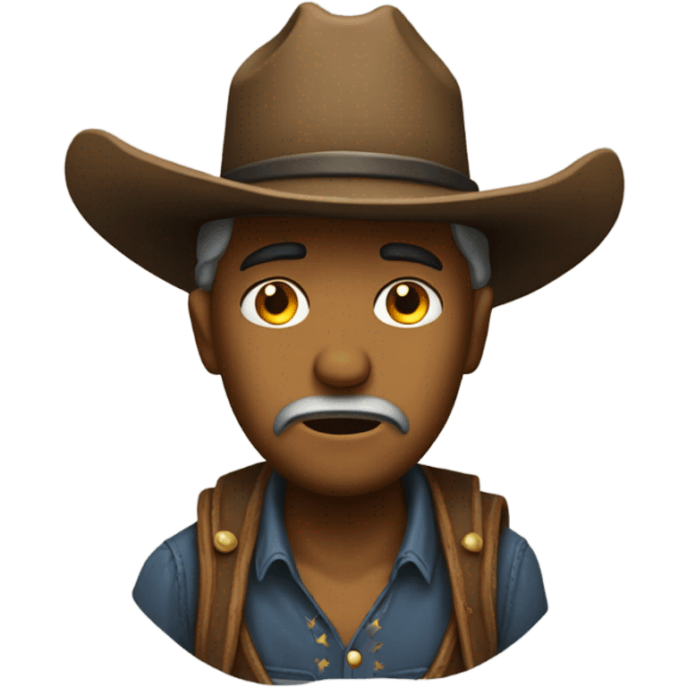 sad cowboy crying  emoji