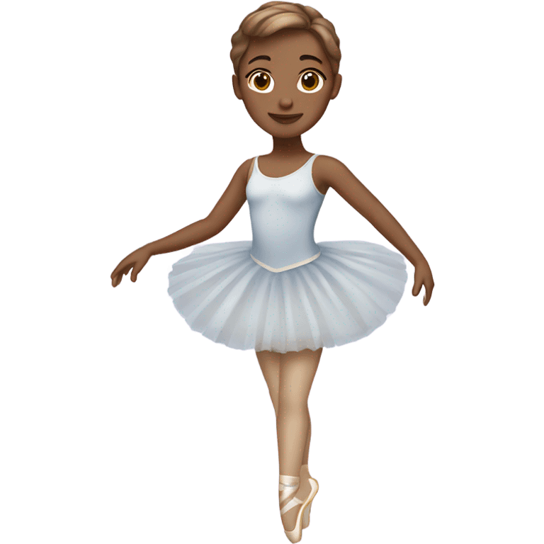 ballerina with light skin and brown hair emoji