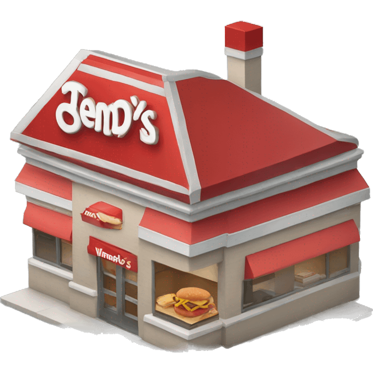 wendy's fast food restaurant emoji