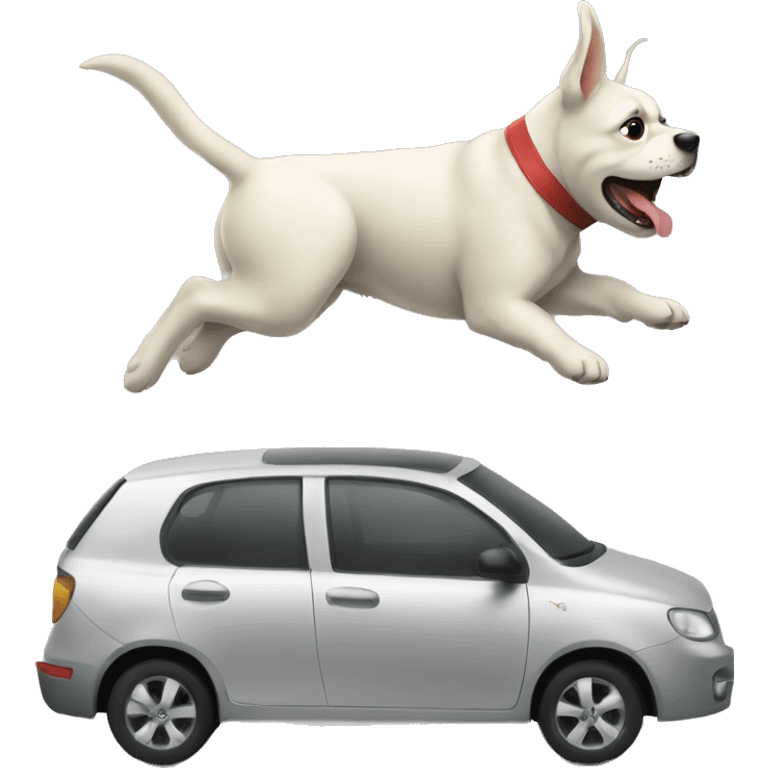 dog backflip with car on back emoji