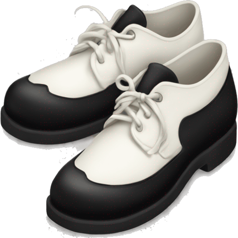 1950s white and black shoes emoji