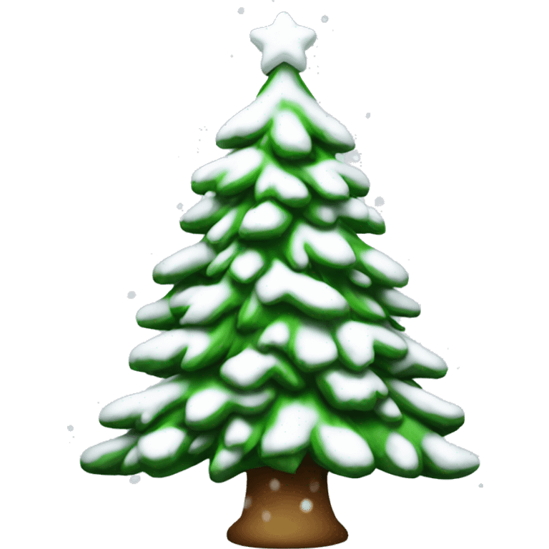 Christmas tree with Snow  emoji