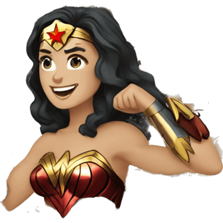 Wonder Woman happy emoji