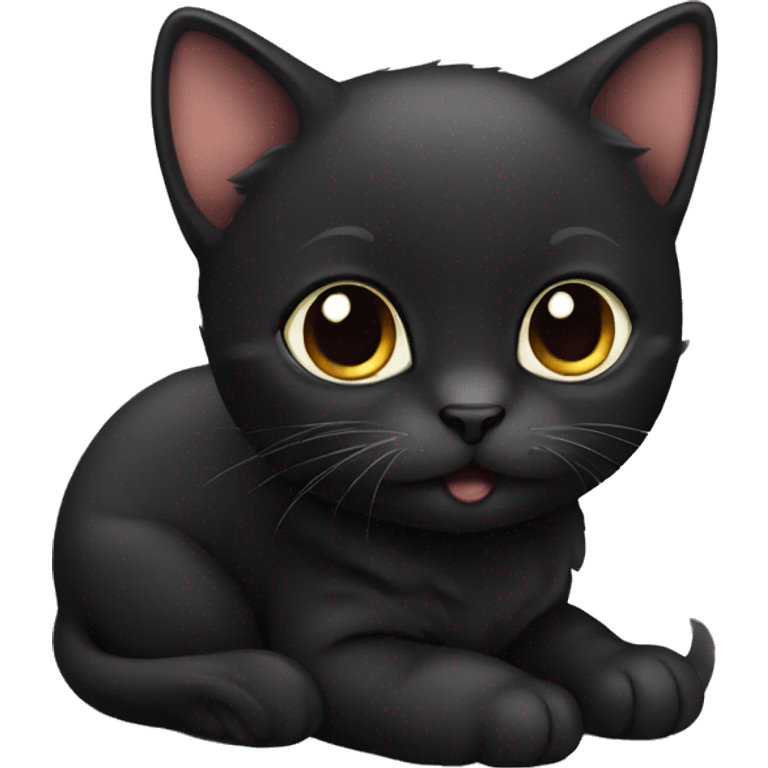 cute black kitty emoji