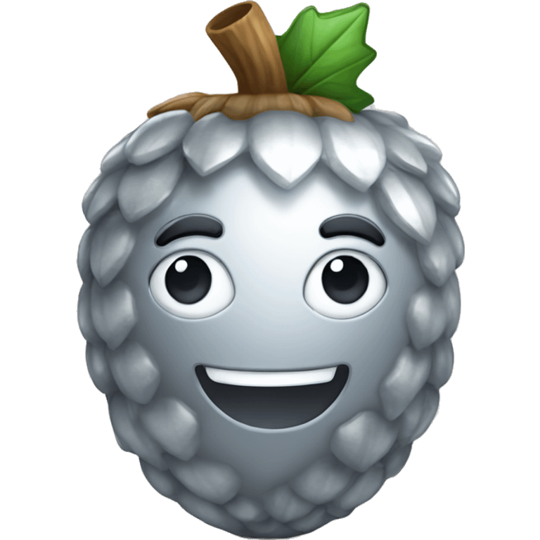 sparkling silver acorn emoji