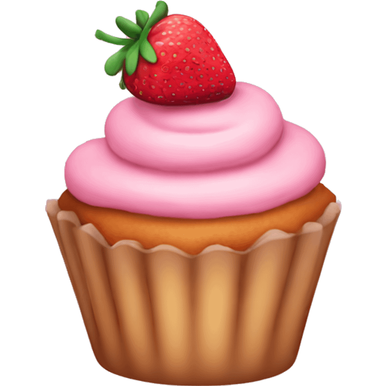 birthday pastel pink strawberry capcake  emoji