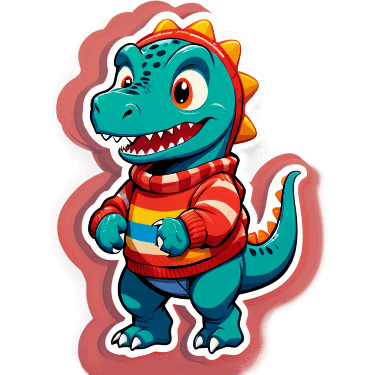 Dinosaur wearing a sweater  emoji