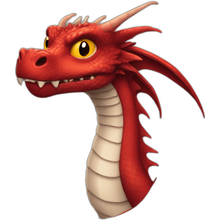 Red dragon with black eyes emoji