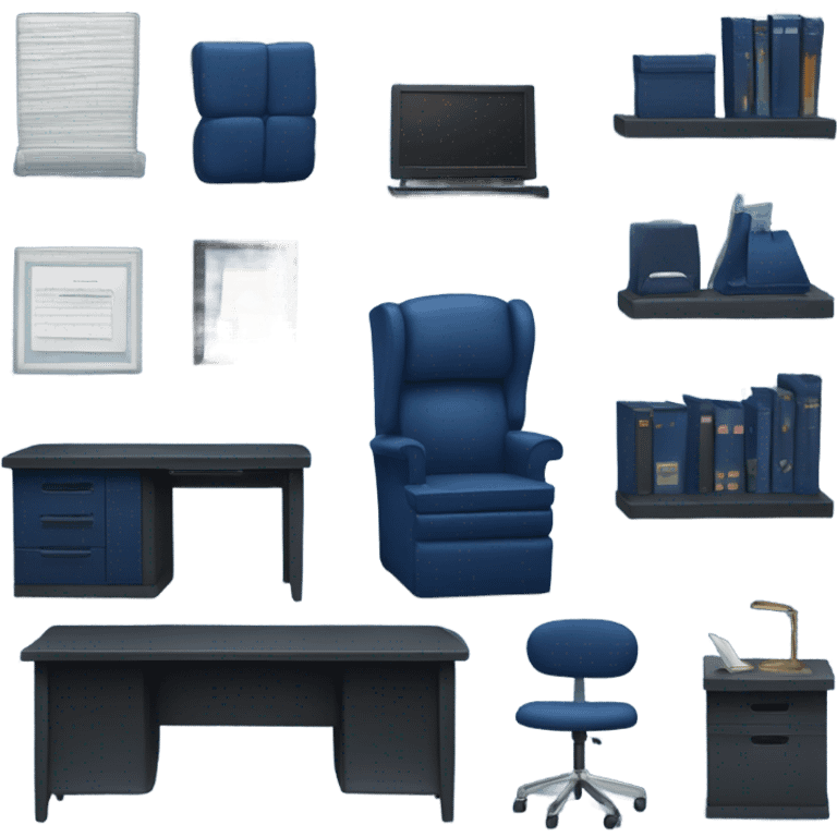 dark blue office emoji