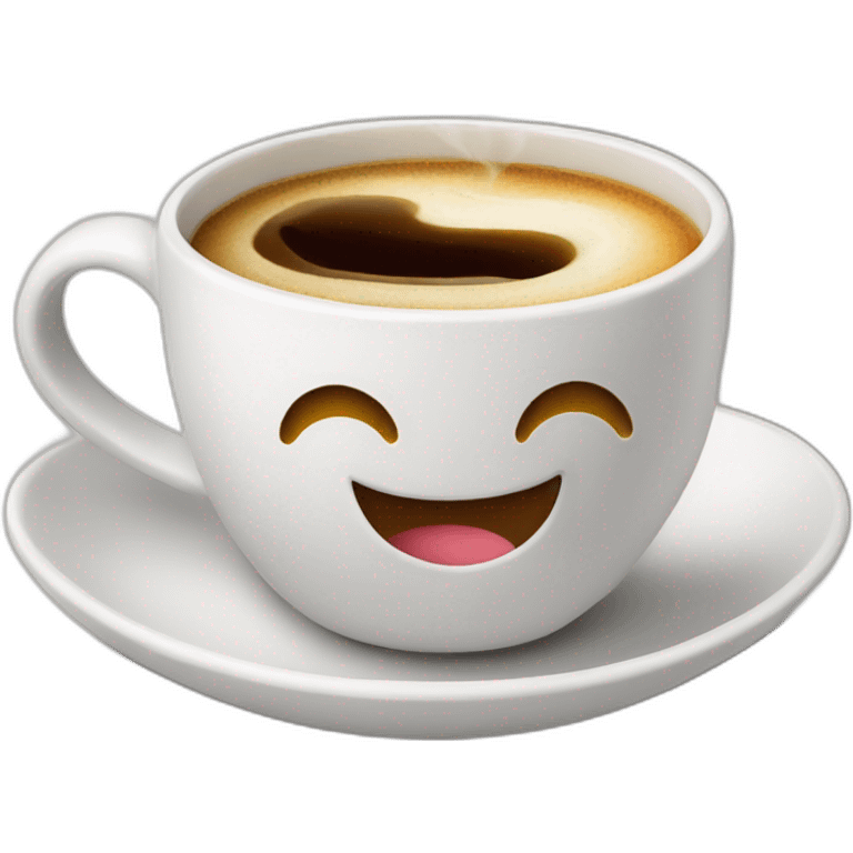 happy coffee cup emoji