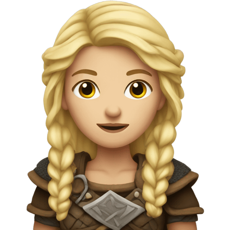 blonde female viking emoji