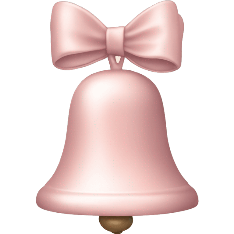 Pale blush pink bell with bow emoji