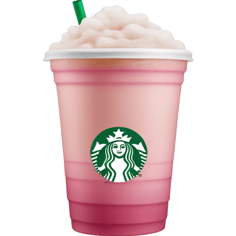 Starbucks pink ice coffee emoji