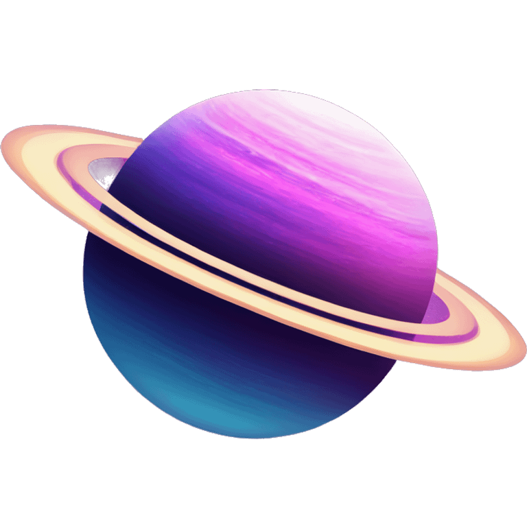 sparkly glittery blue purple and pink gradient planet with a cheesy saturn ring emoji