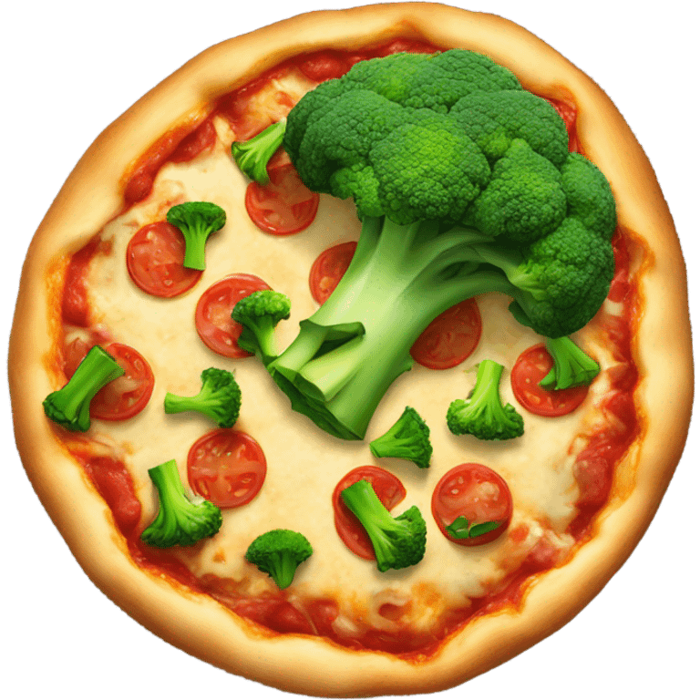 Broccoli on pizza emoji