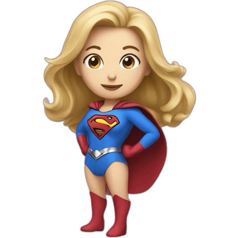 superwoman says hello with nodejs logo emoji