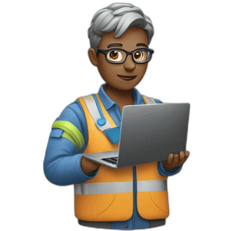 IT specialist with laptop in hands emoji