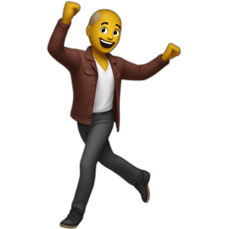 Man dancing the griddy emoji