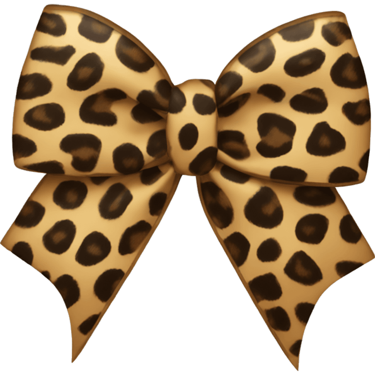 Leopard print bow emoji