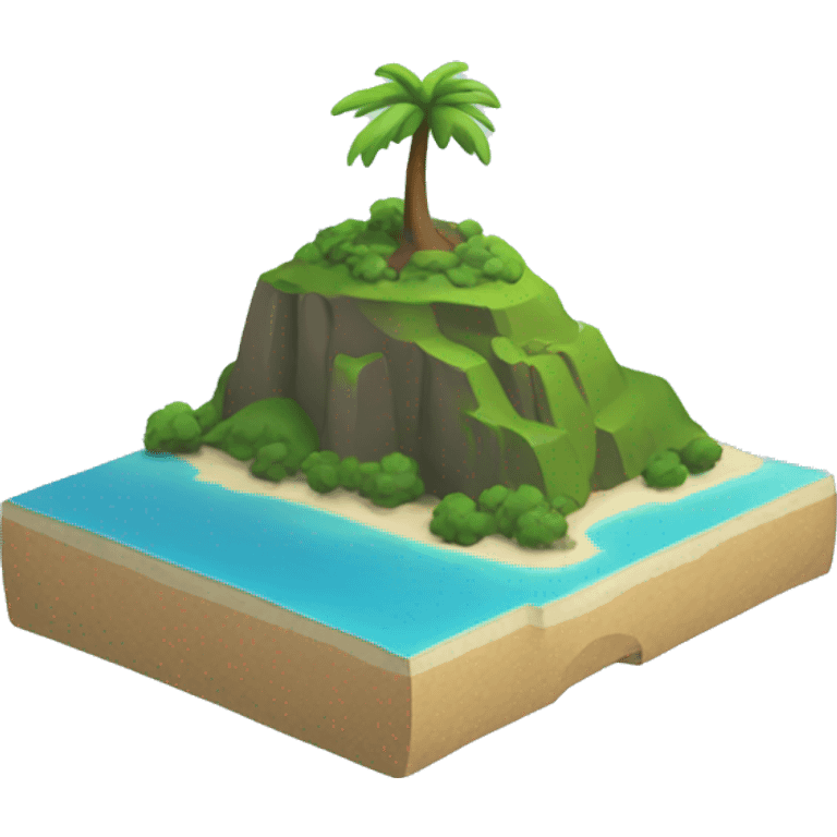 Island with rectangle shape emoji