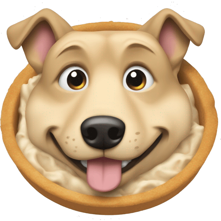 Un chien qui mange de la pâté  emoji