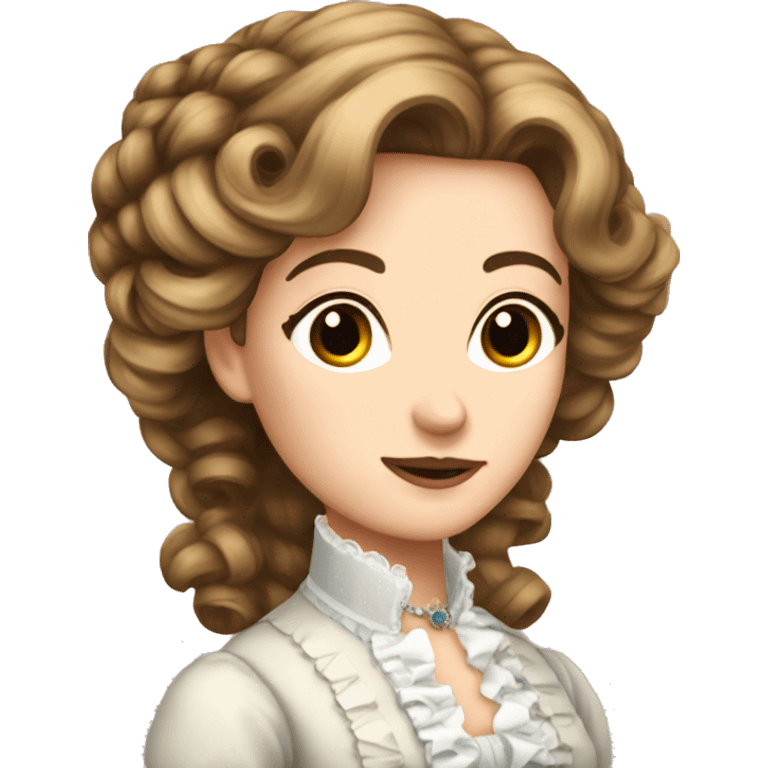 Marie antonette with brunnete hair emoji