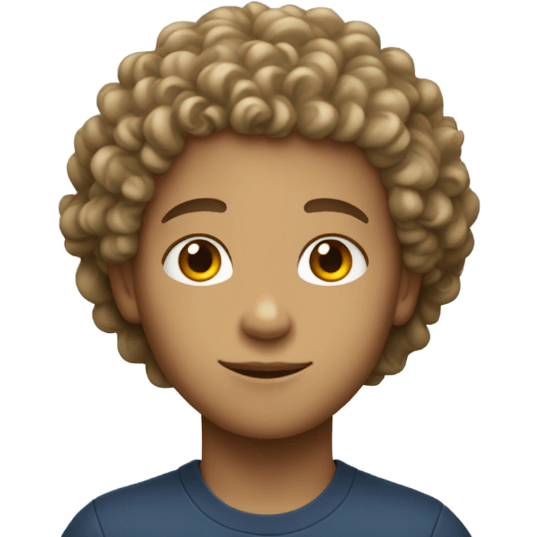 lighskin boy with curly hair emoji