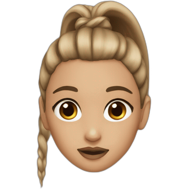 Ariana grande with a ponytail emoji