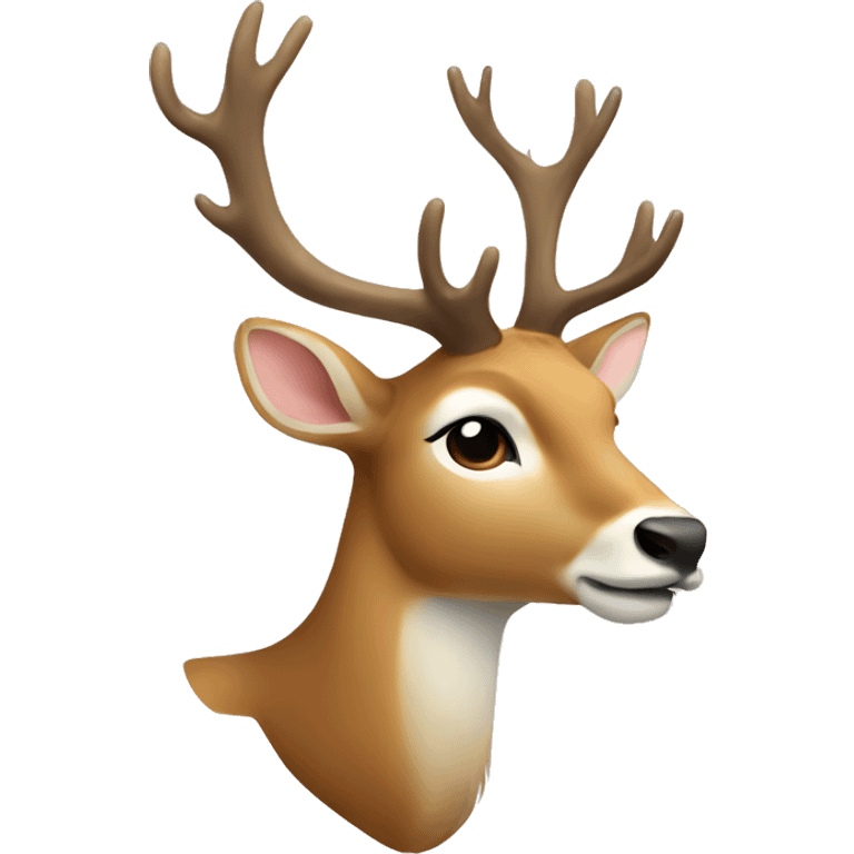 deer with white bow on horn emoji