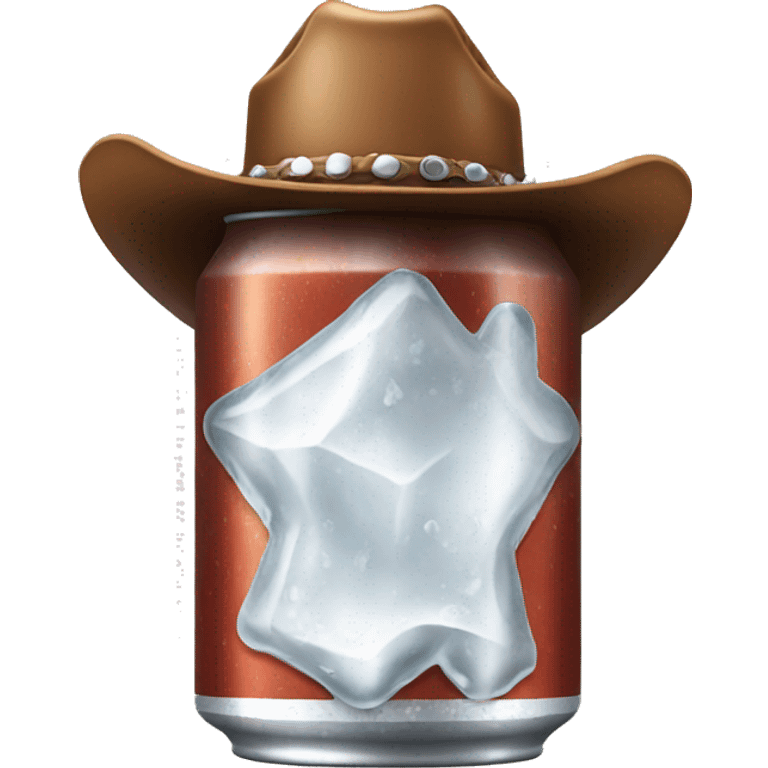 iced coke can with a cowboy hat emoji