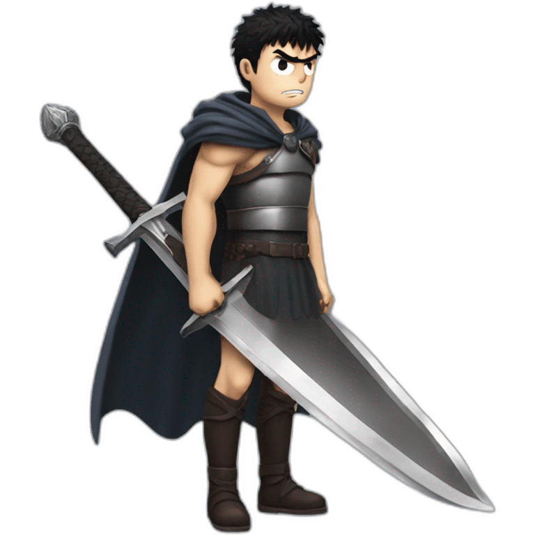 angry berserk guts carrying a huge sword on his shoulder emoji