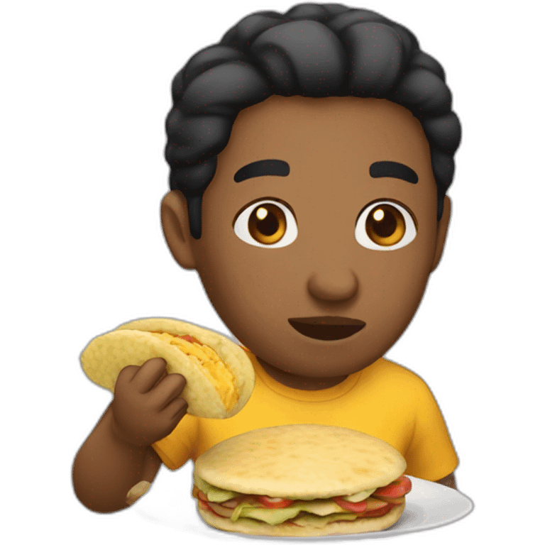 person eatent a arepa emoji