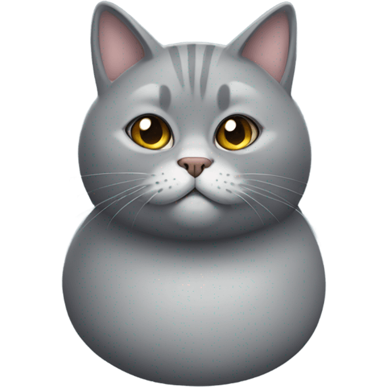 Fat grey cat emoji