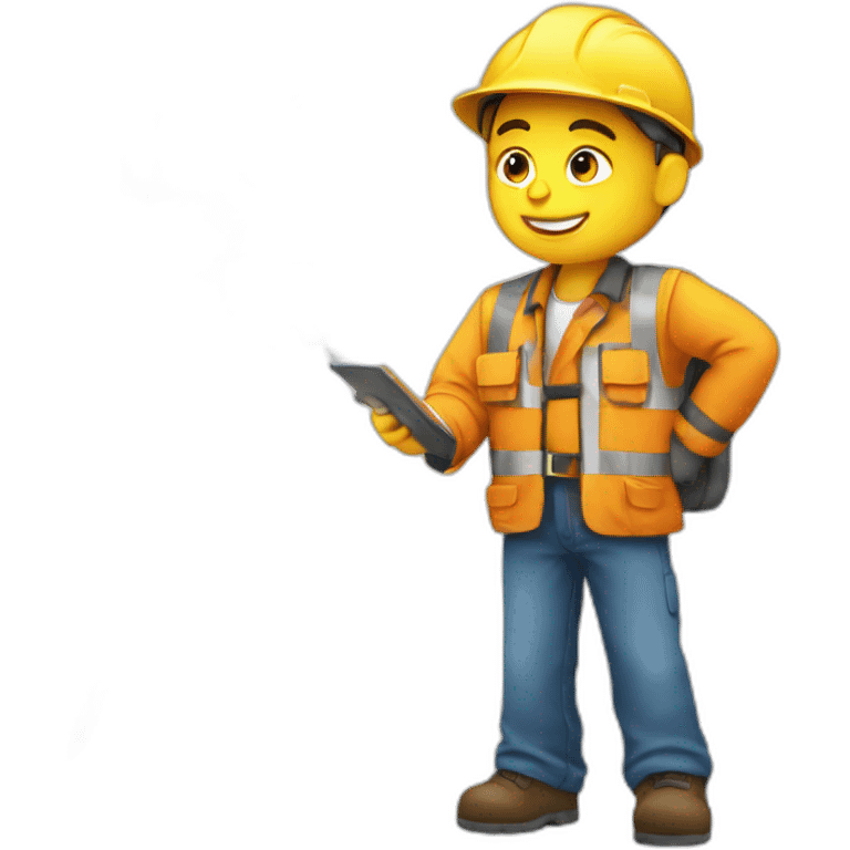 engineer surveyer with heand emoji