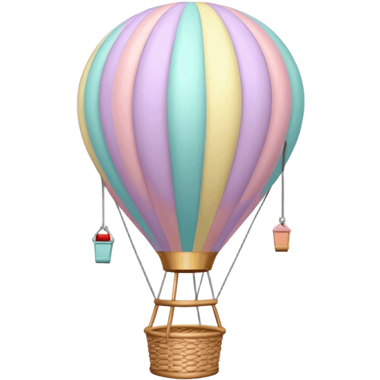 pastel hot air balloon  emoji