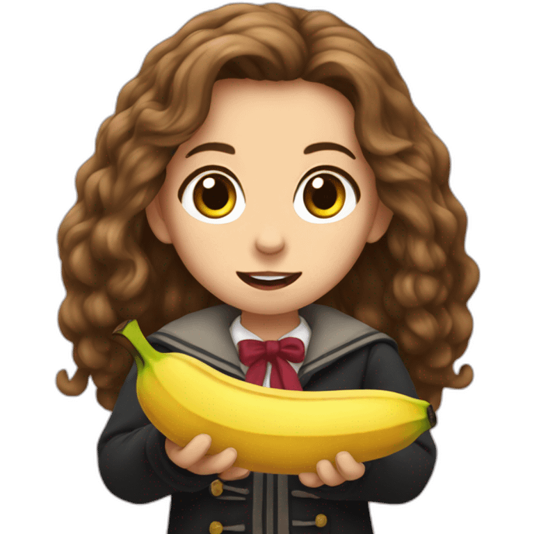 Hermione Granger eating banana emoji