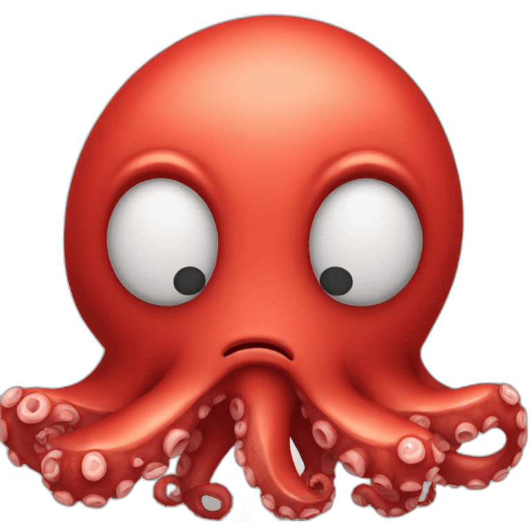 red octopus sad emoji