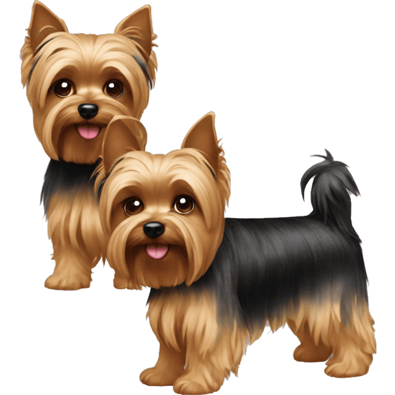 Two Yorkie dogs  emoji