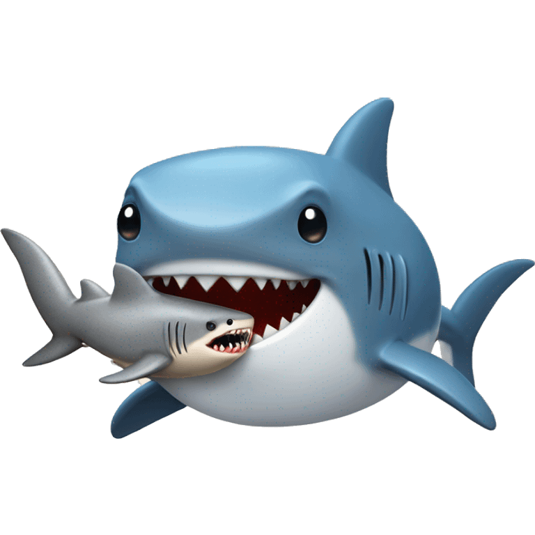 shark with hedgehog in love emoji