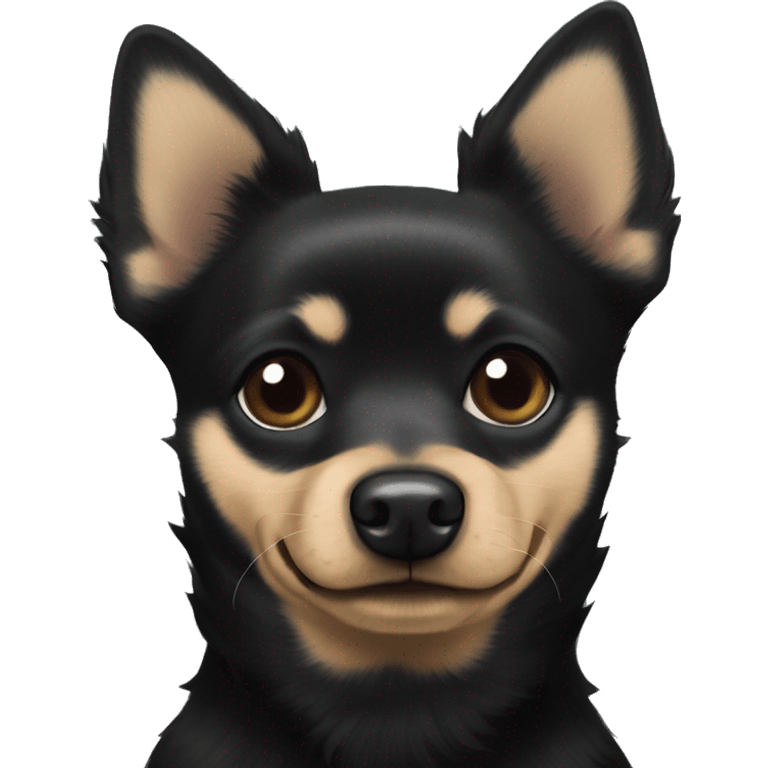 Black schipperke half chihuahua mix emoji