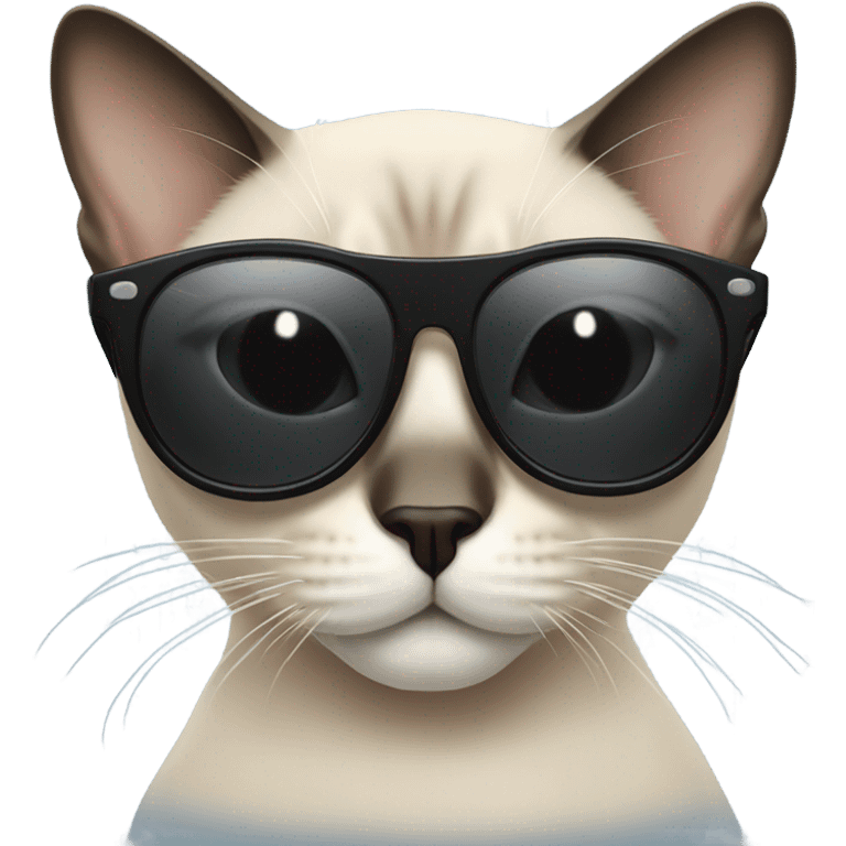 Siamese cat with sunglasses emoji