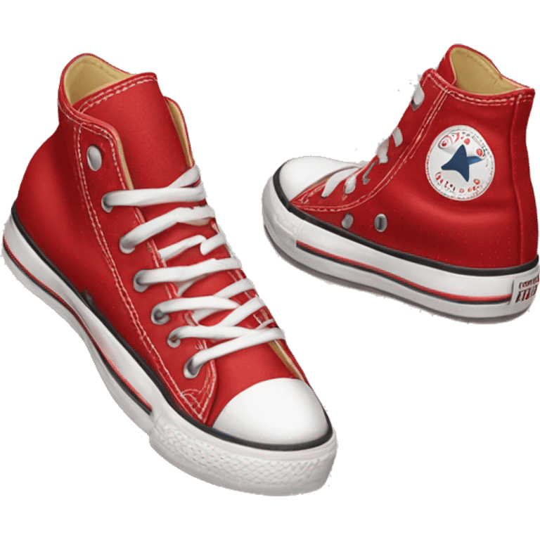 Converse with red bottoms emoji