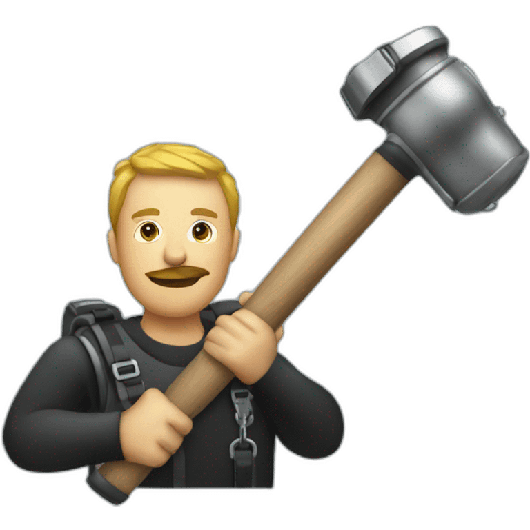 Scuba diving fins judge holding hammer emoji