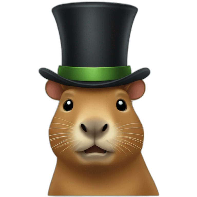 capybara with top hat emoji