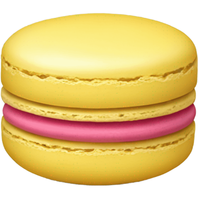 one yellow macaron  emoji