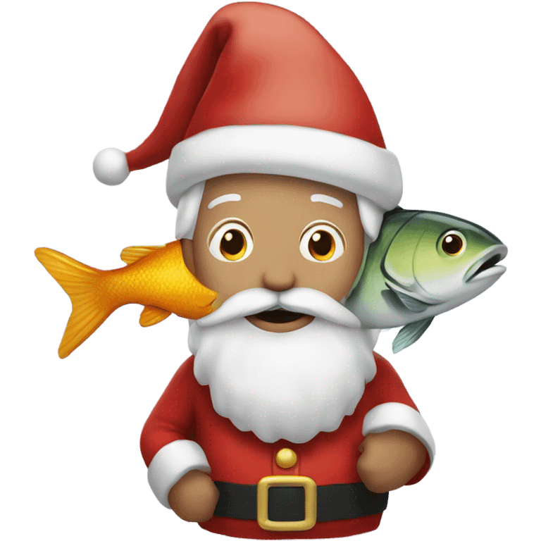 Santa with fish  emoji