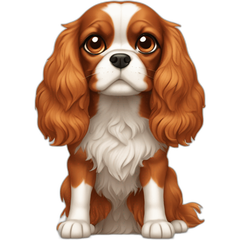 Cavalier king Charles qui souriu emoji