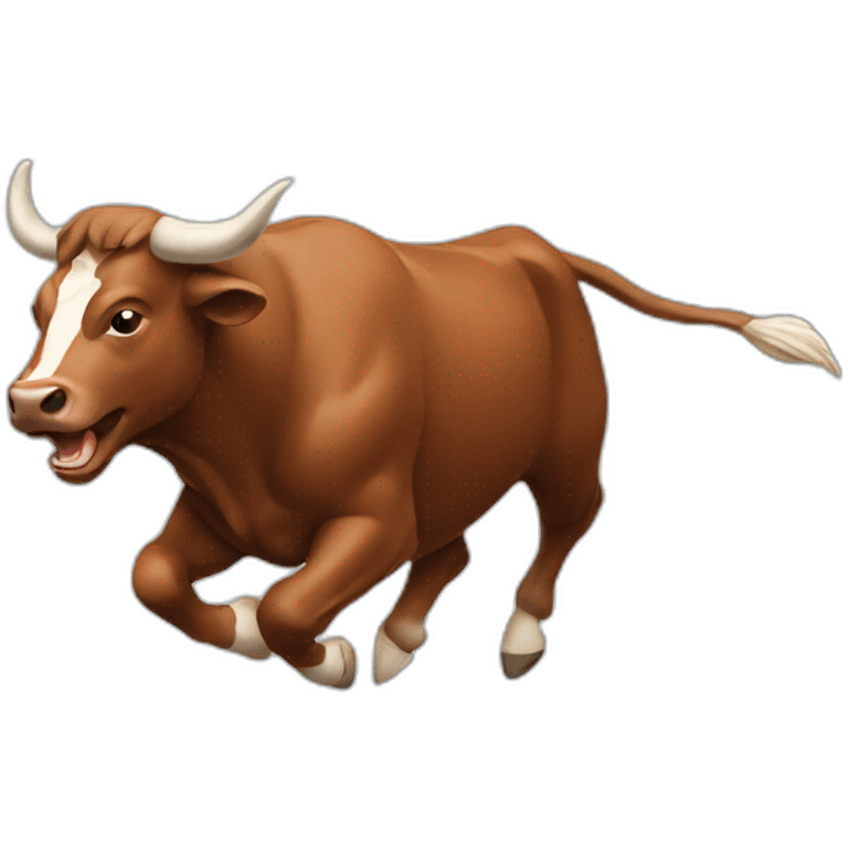 Running bull emoji