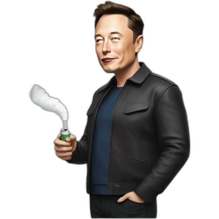 Elon musk vaping  emoji