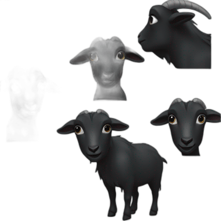 Facepalm black goat emoji